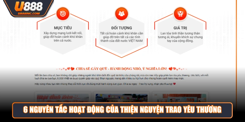 6 nguyen tac hoat dong cua thien nguyen trao yeu thuong 6 nguyên tắc hoạt động của Thiện nguyện trao yêu thương