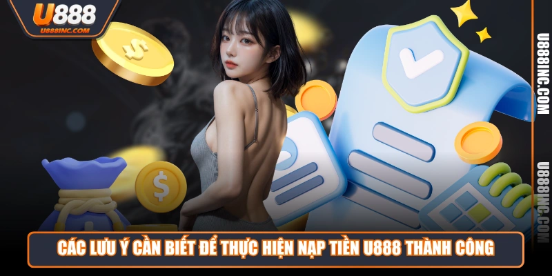Các lưu ý cần biết để thực hiện nạp tiền U888 thành công 
