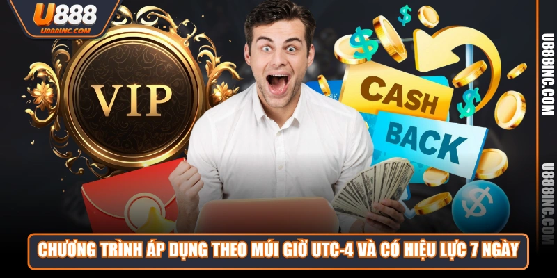 Chương trình áp dụng theo múi giờ UTC-4 và có hiệu lực 7 ngày