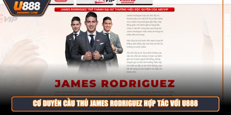 Cơ duyên cầu thủ James Rodriguez hợp tác với U888