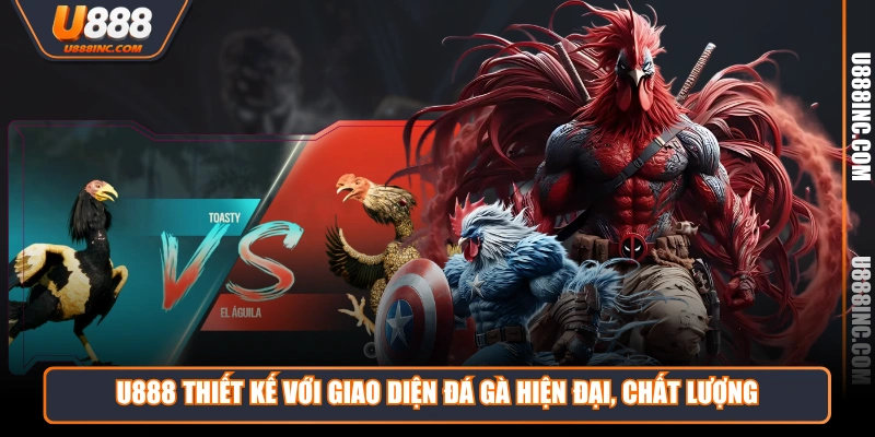 U888 thiết kế với giao diện Đá Gà hiện đại, chất lượng