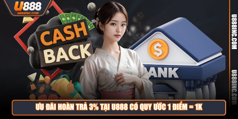 uu dai hoan tra 3 tai u888 co quy uoc 1 diem 1k Ưu đãi hoàn trả 3% tại U888 có quy ước 1 điểm = 1K